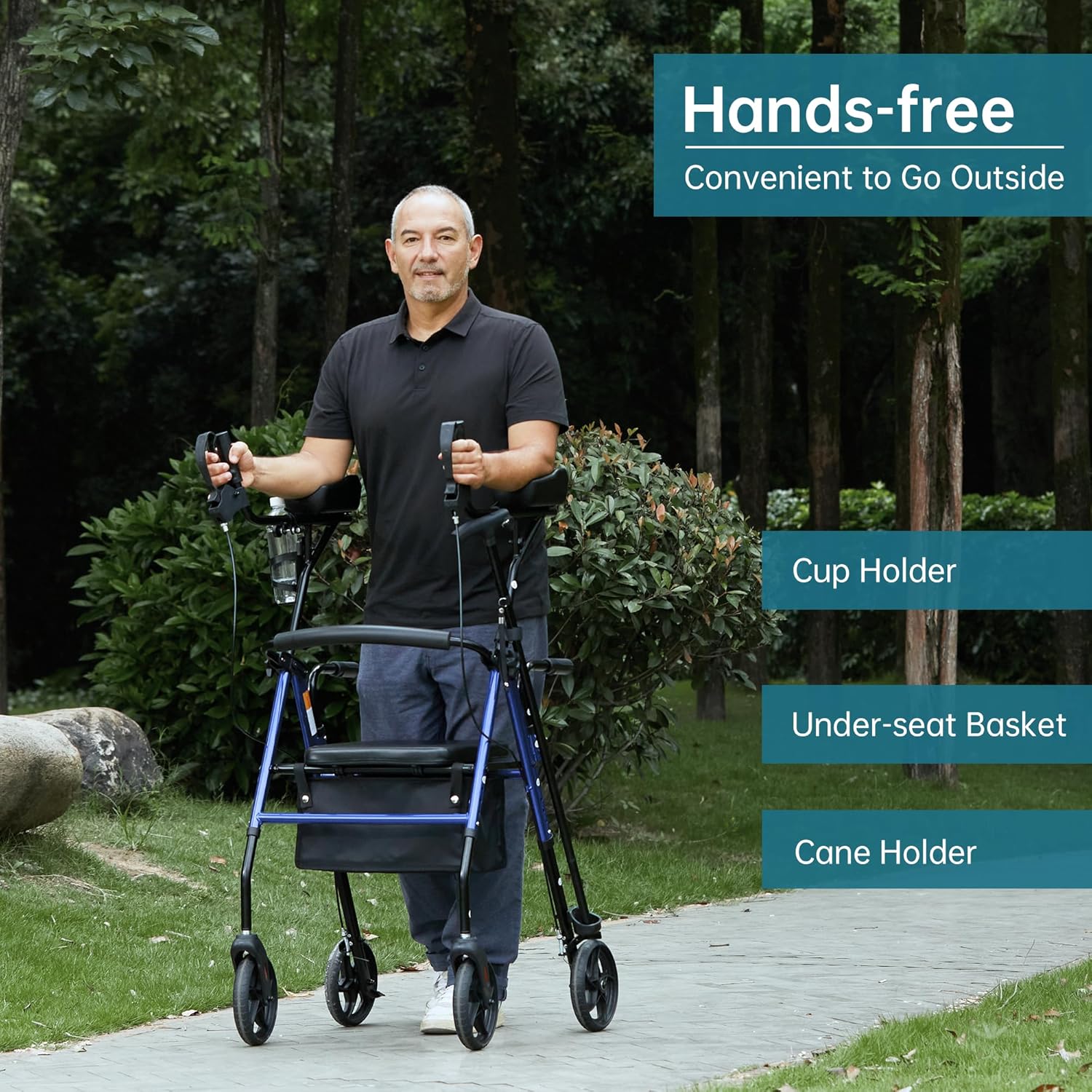 You are currently viewing ELENKER Upright Forearm Rollator Walkers For Seniors Amazon