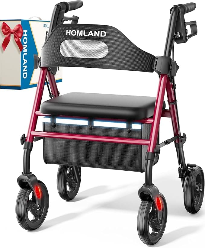 You are currently viewing Best Walkers for Seniors Amazon | HOMLAND Foldable Rollator Review 2025